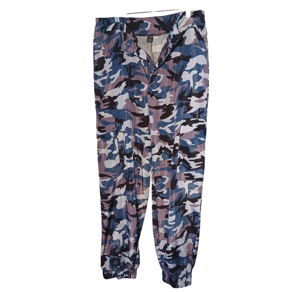 SHEIN Camouflage Jogger Pants Women's Size S Polyester Drawstring Activewear